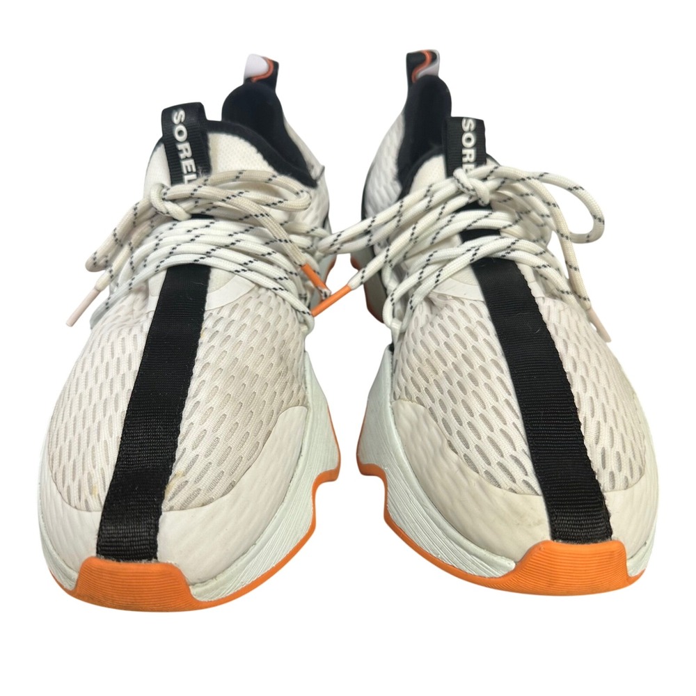 Sorel Kinetic Impact Lace White Black Orange Sneakers Womens Size 9.5 NL4952-125 - Picture 2 of 8